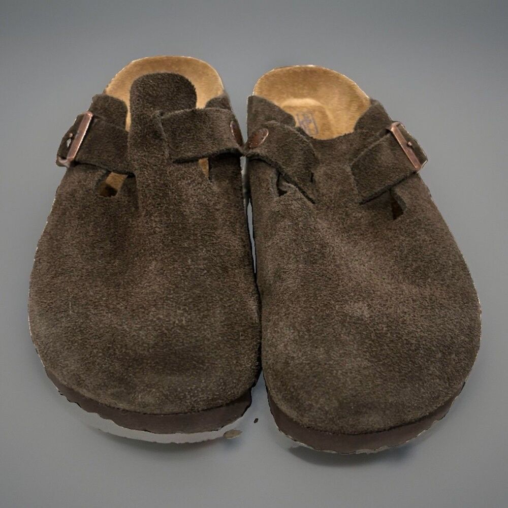 Birkenstock Boston Women's  Mocha Suede Leather Soft Shoes EU 37 / US 6.5